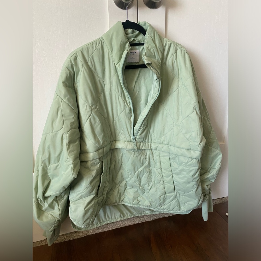 Old Navy Women - Packable Half Zip Water Resistant Quilted Jacket - Green - L